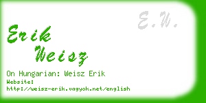 erik weisz business card